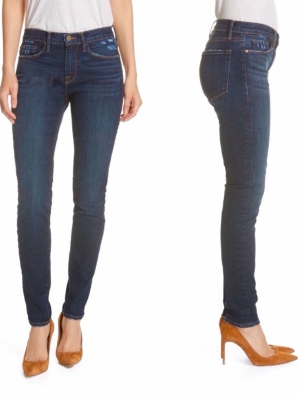 Frame Denim Women's Dark Blue Skinny Jeans